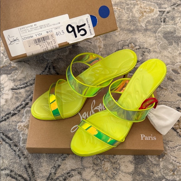 Christian Louboutin Bright Yellow Sandals - Picture 1 of 2